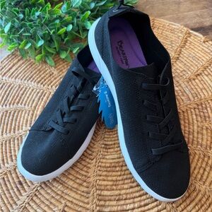 New BearPaw Black Memory Foam Slip On Faux Suede Sneakers